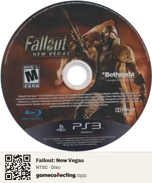 Fallout: New Vegas PlayStation 3, NTSC disc