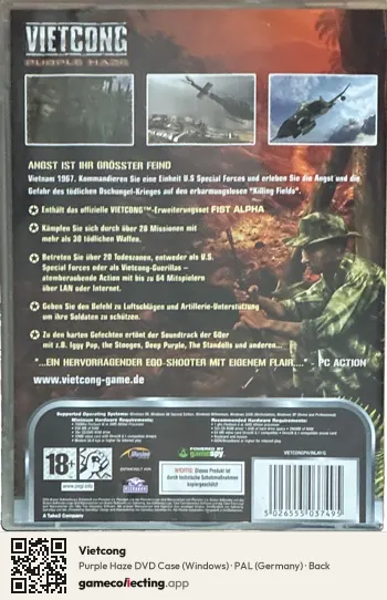 Vietcong Computer, Germany box back