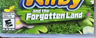 Kirby and the Forgotten Land, the ESRB box on its front