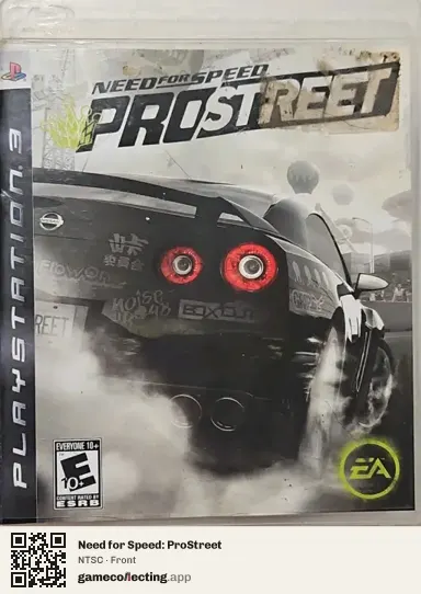 Need for Speed: ProStreet PlayStation 3, NTSC box front