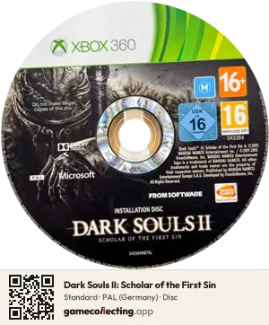 Dark Souls II: Scholar of the First Sin Xbox 360, PAL disc