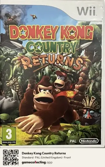 Donkey Kong Country Returns Nintendo Wii, United Kingdom box front