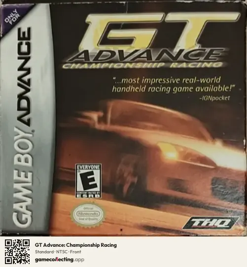 GT Advance: Championship Racing Game Boy Advance, NTSC box front