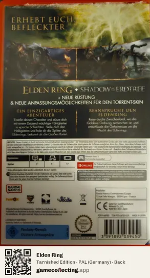 Elden Ring Nintendo Switch 2, Germany box back