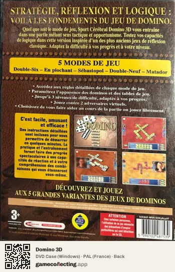 Domino 3D Computer, France box back