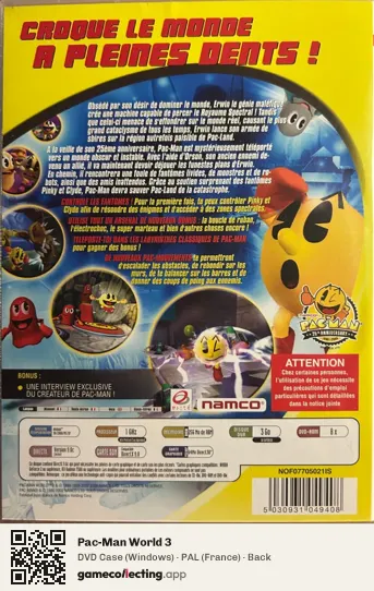 Pac-Man World 3 Computer, France box back