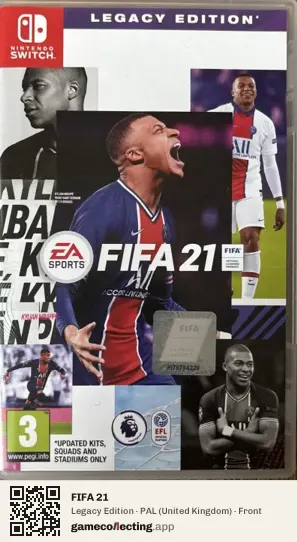 FIFA 21 Nintendo Switch, United Kingdom box front
