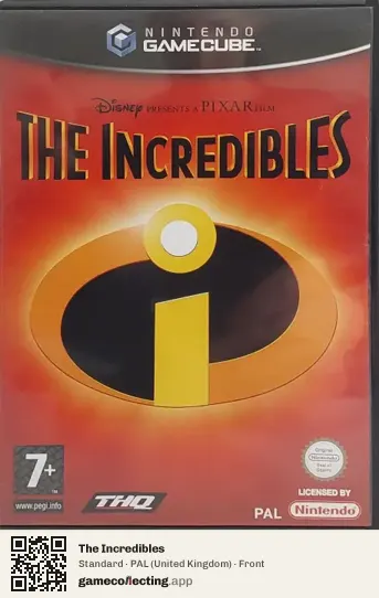 The Incredibles Nintendo GameCube, United Kingdom box front