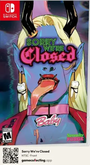 Sorry We're Closed Nintendo Switch, NTSC box front