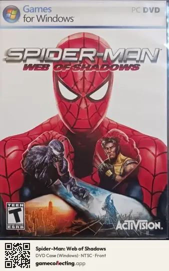 Spider-Man: Web of Shadows Computer, NTSC box front