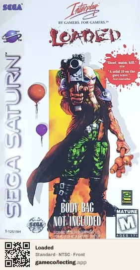 Loaded Sega Saturn, NTSC box front