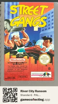 River City Ransom Nintendo Entertainment System, PAL cartridge label