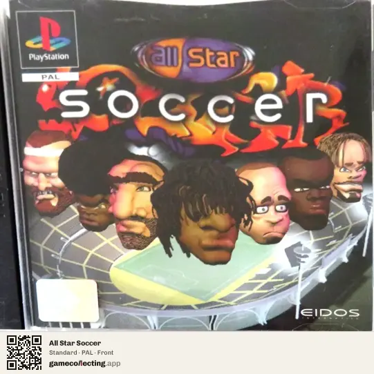 All Star Soccer PlayStation, PAL box front