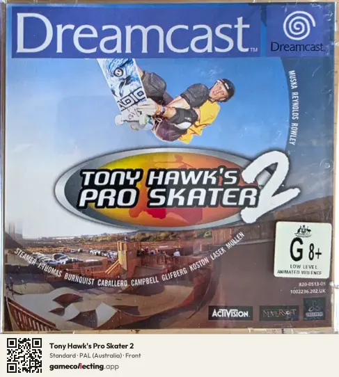 Tony Hawk's Pro Skater 2 Sega Dreamcast, Australia box front