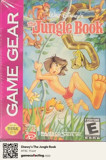 Disney's The Jungle Book Sega Game Gear, NTSC box front