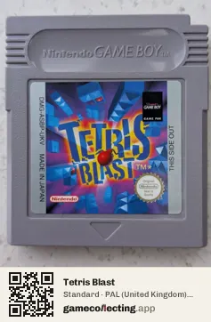 Tetris Blast Game Boy, PAL cartridge label