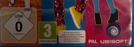 Just Dance 2014, the USK square on its front
