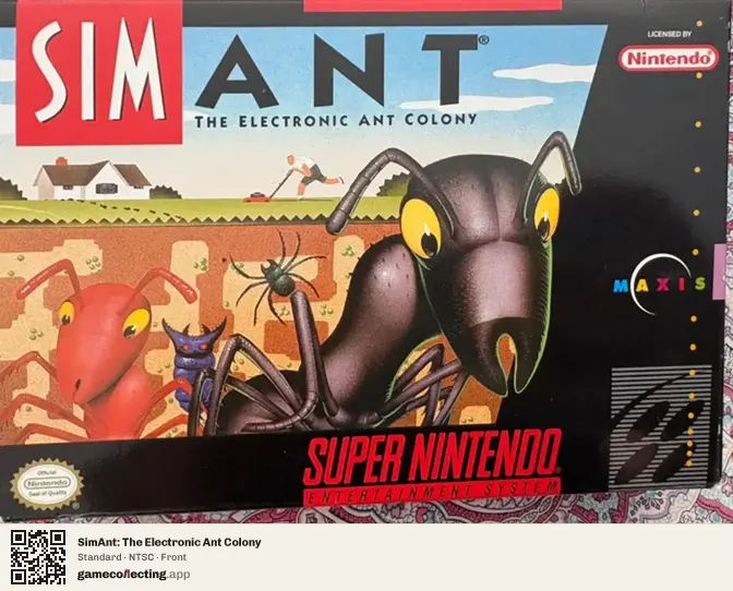 SimAnt: The Electronic Ant Colony Super Nintendo Entertainment System, NTSC box front