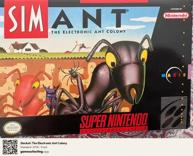 SimAnt: The Electronic Ant Colony Super Nintendo Entertainment System, NTSC box front