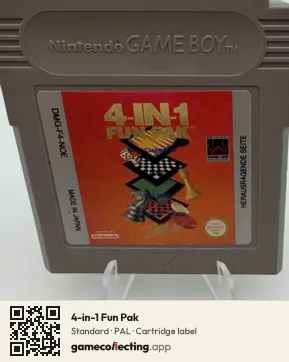 4-in-1 Fun Pak Game Boy, PAL cartridge label