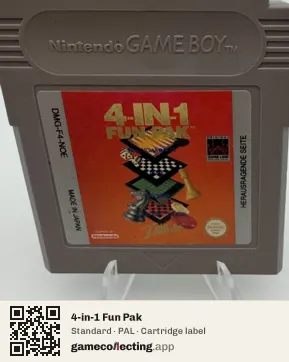 4-in-1 Fun Pak Game Boy, PAL cartridge label