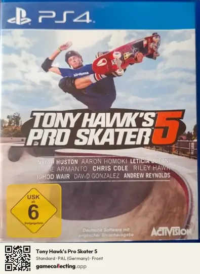 Tony Hawk's Pro Skater 5 PlayStation 4, Germany box front