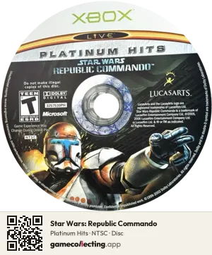 Star Wars: Republic Commando Xbox, NTSC disc