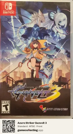 Azure Striker Gunvolt 3 Nintendo Switch, NTSC box front