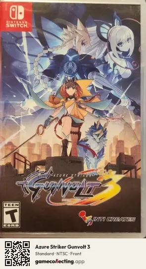 Azure Striker Gunvolt 3 Nintendo Switch, NTSC box front