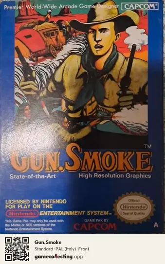 Gun.Smoke Nintendo Entertainment System, Italy box front