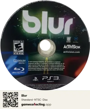 Blur PlayStation 3, NTSC disc