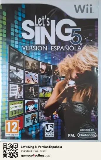 Let's Sing 5: Versión Española Nintendo Wii, PAL box front