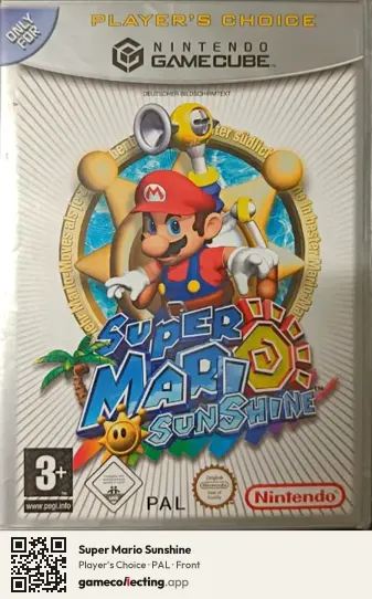 Super Mario Sunshine Nintendo GameCube, PAL box front