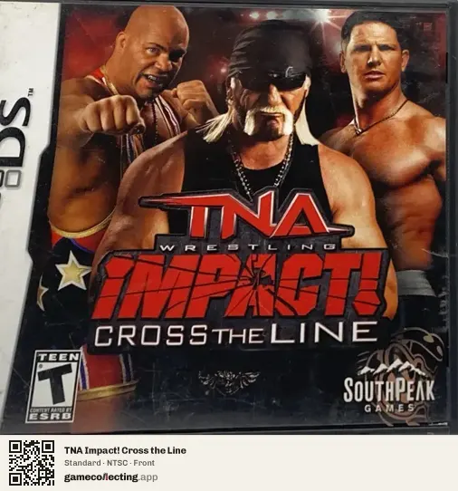 TNA Impact! Cross the Line Nintendo DS, NTSC box front