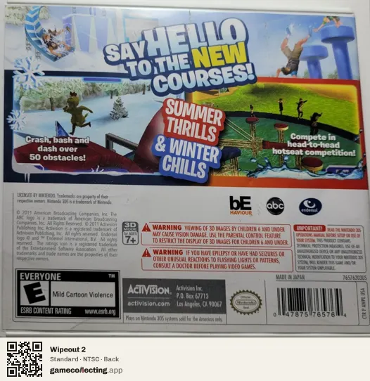 Wipeout 2 Nintendo 3DS, NTSC box back