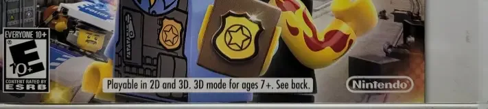LEGO City Undercover: The Chase Begins, the ESRB box on its front