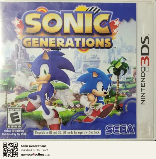 Sonic Generations Nintendo 3DS, NTSC box front