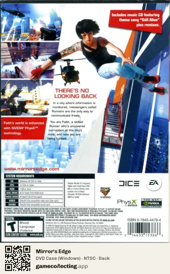Mirror's Edge Computer, NTSC box back