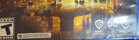 Gotham Knights, the ESRB box on its front