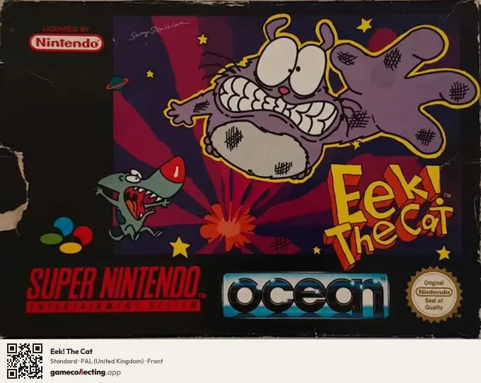 Eek! The Cat Super Nintendo Entertainment System, United Kingdom box front
