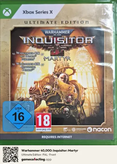 Warhammer 40,000: Inquisitor: Martyr Xbox Series X, PAL box front