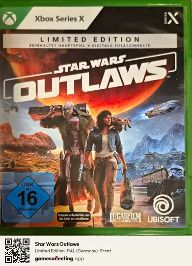 Star Wars Outlaws Xbox Series X, Germany box front