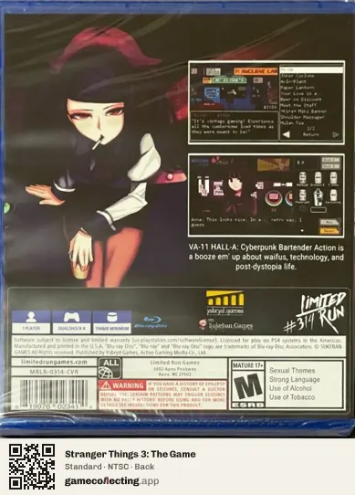 Stranger Things 3: The Game PlayStation 4, NTSC box back