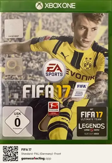FIFA 17 Xbox One, Germany box front