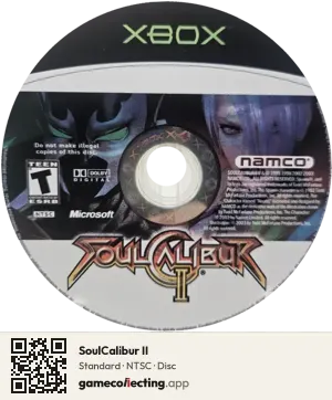 SoulCalibur II Xbox, NTSC disc