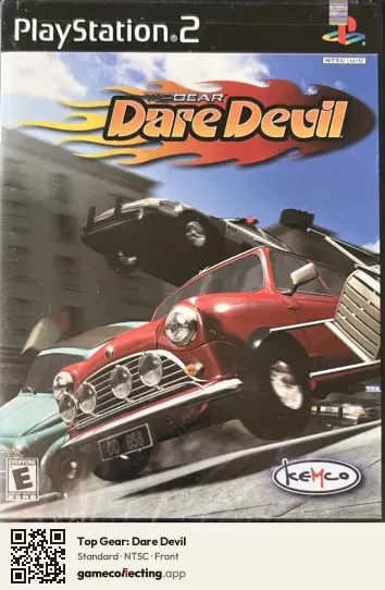 Top Gear: Dare Devil PlayStation 2, NTSC box front