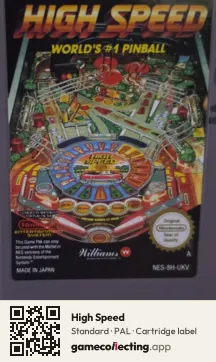 High Speed Nintendo Entertainment System, PAL cartridge label