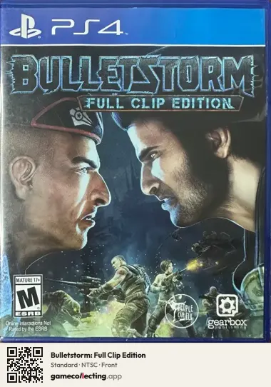 Bulletstorm: Full Clip Edition PlayStation 4, NTSC box front