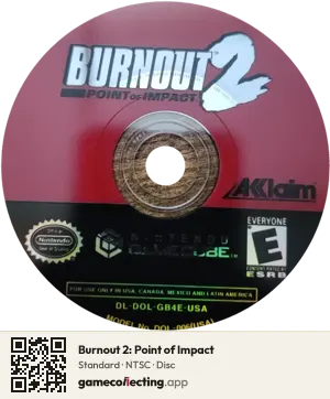 Burnout 2: Point of Impact Nintendo GameCube, NTSC disc