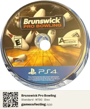 Brunswick Pro Bowling PlayStation 4, NTSC disc